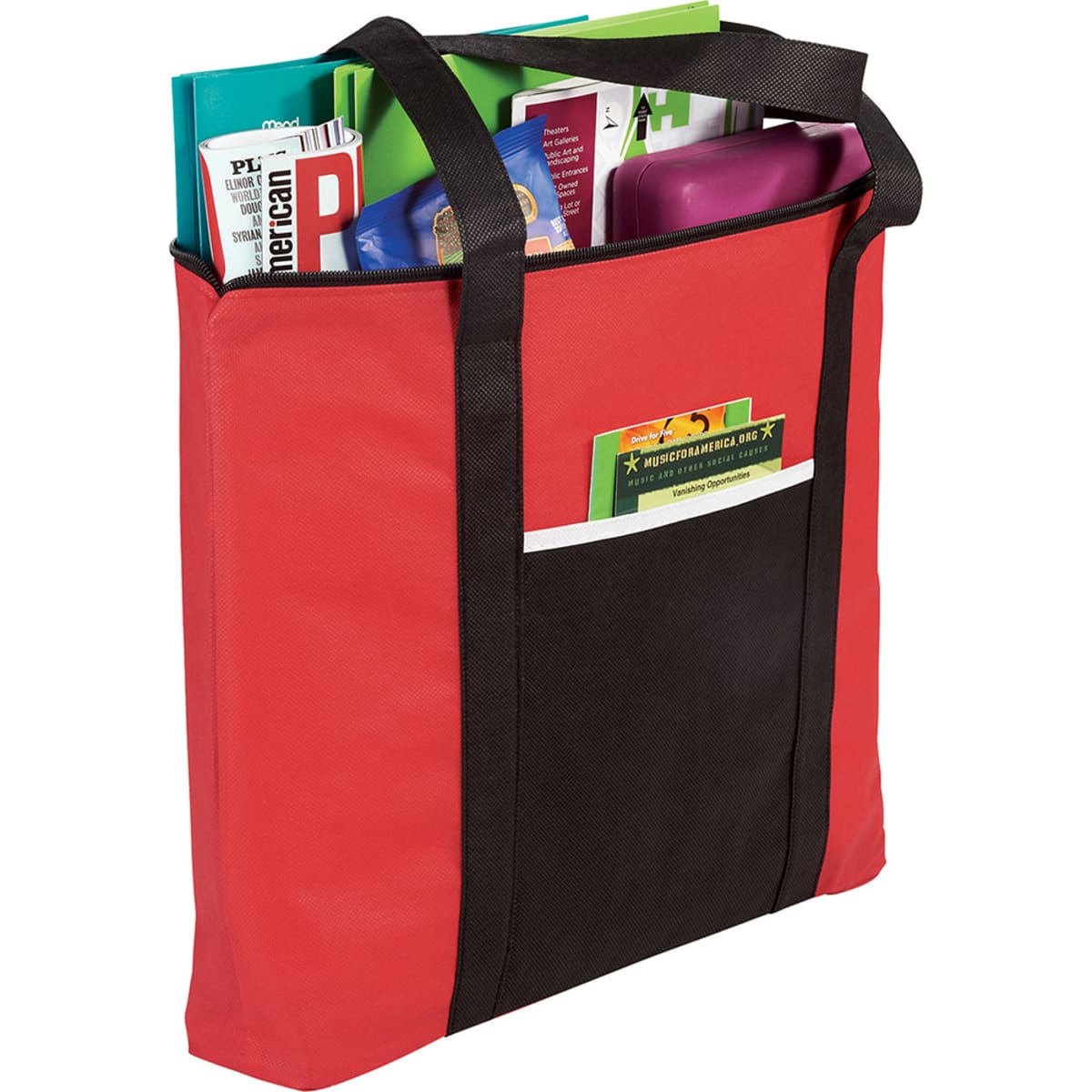 Timeline Non-Woven Zipper Business Tote