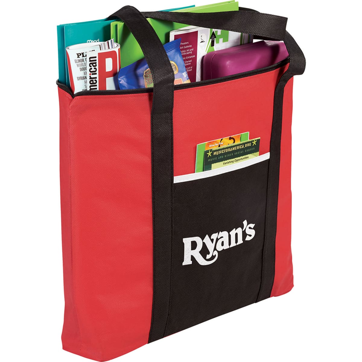 Timeline Non-Woven Zipper Business Tote