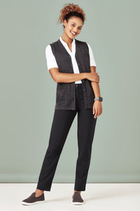 Womens Button Front Knit Vest