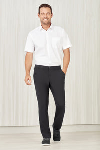 Mens Comfort Waist Flat Front Pant