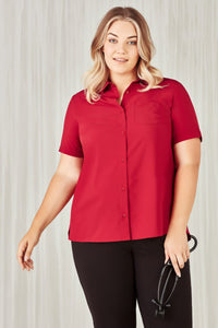 Womens Florence Plain Short Sleeve Shirt