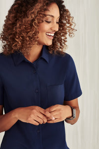 Womens Florence Plain Short Sleeve Shirt