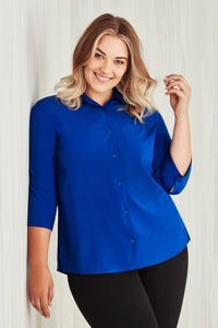 Womens Florence Plain 3/4 Sleeve Shirt