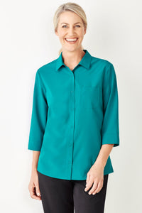 Womens Florence Plain 3/4 Sleeve Shirt