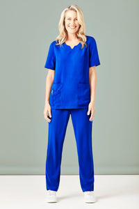 Womens Avery Round Neck Scrub Top