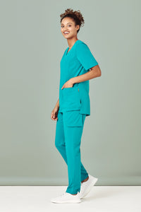 Womens Avery Round Neck Scrub Top