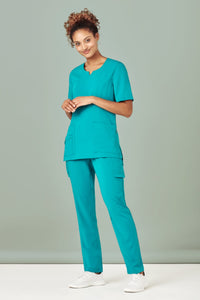 Womens Avery Round Neck Scrub Top