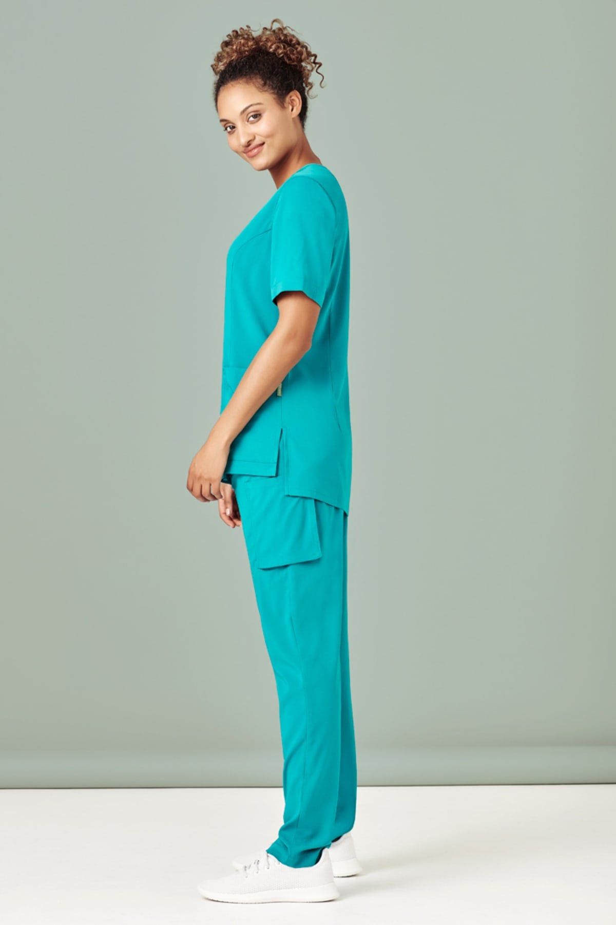 Womens Avery Round Neck Scrub Top
