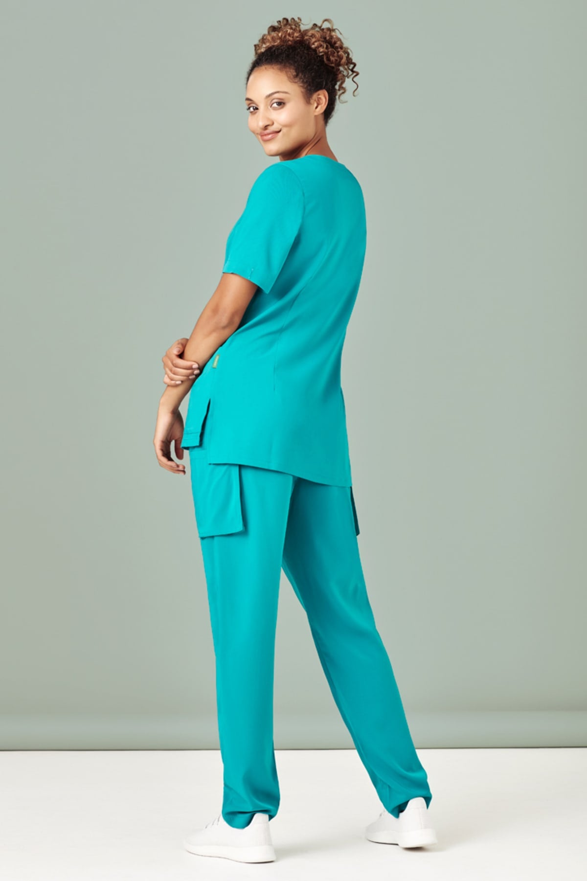 Womens Avery Round Neck Scrub Top