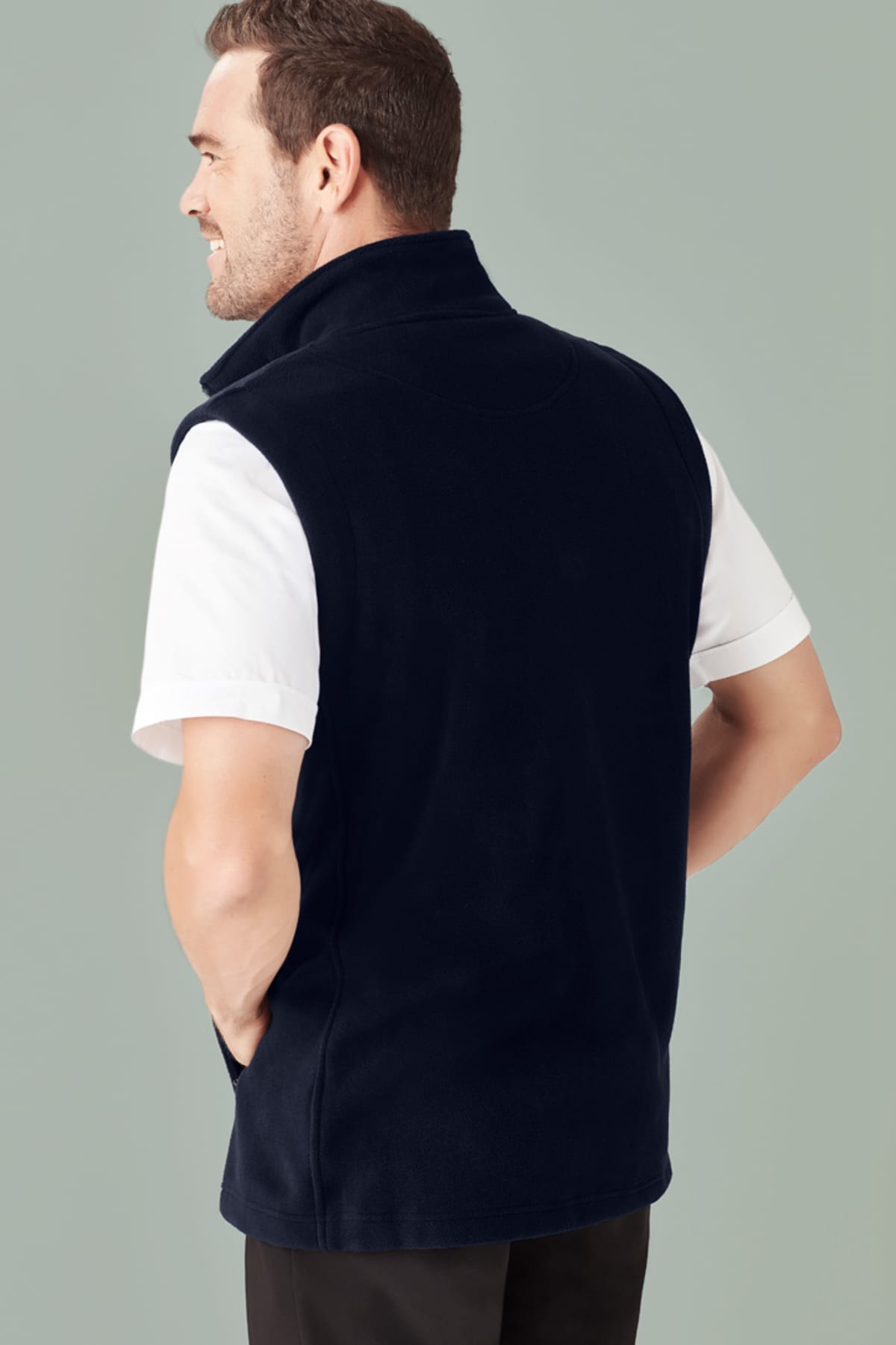 Mens Plain Micro Fleece Vest