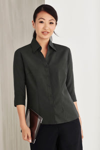 Oasis Ladies Plain 3/4 Sleeve Shirt