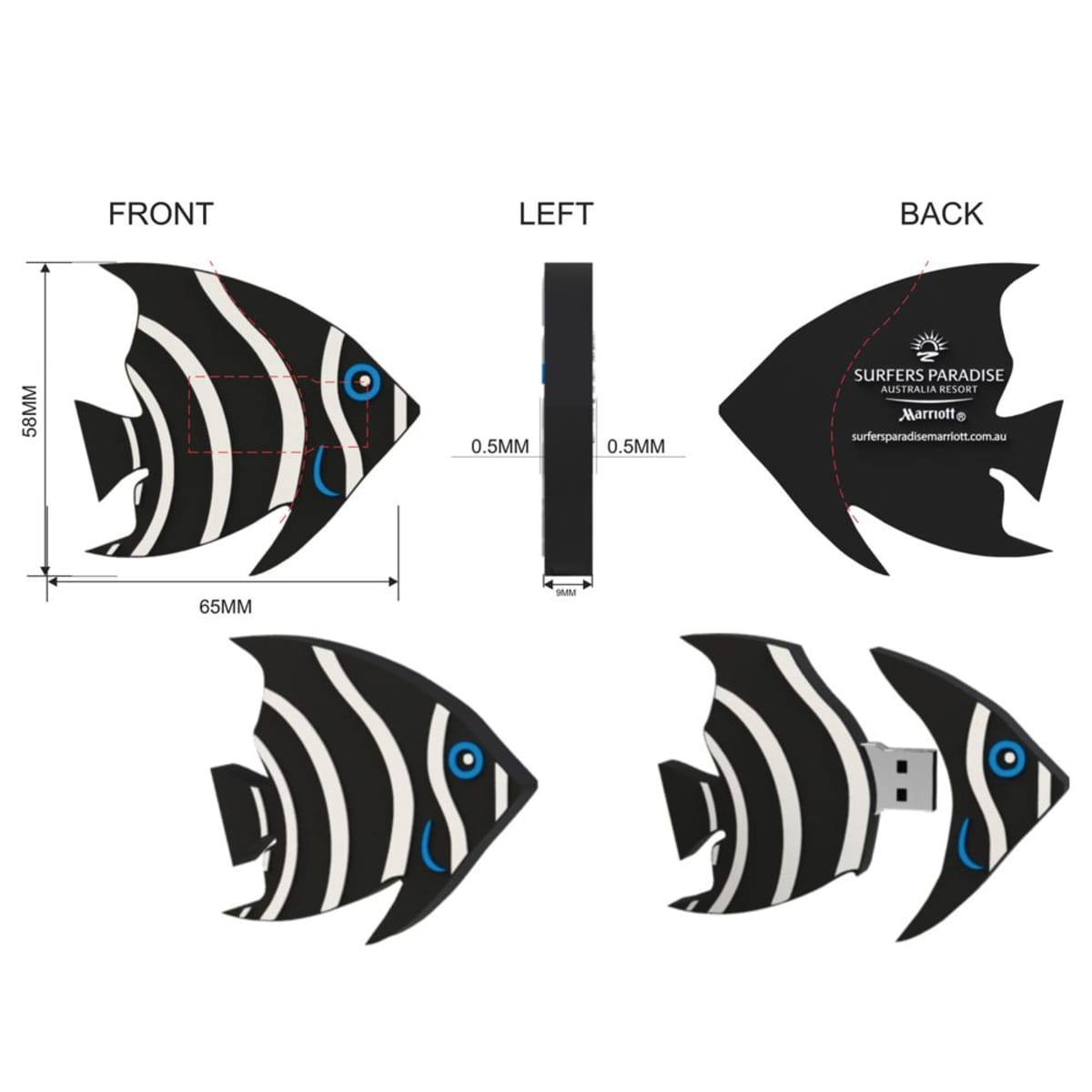 2D Custom USB Flash Drive - Factory Direct Indent Pricing