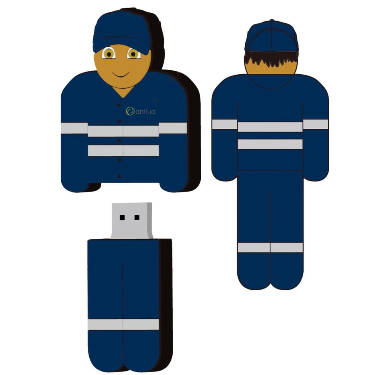 2D Custom USB Flash Drive - Factory Direct Indent Pricing