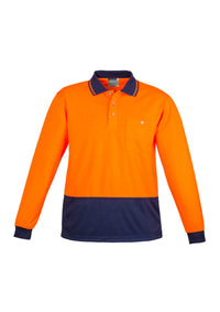 Unisex Hi Vis Basic Long Sleeve Polo