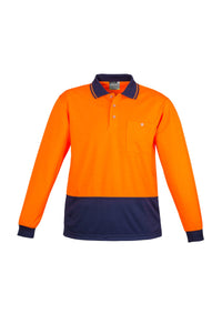 Unisex Hi Vis Basic Long Sleeve Polo