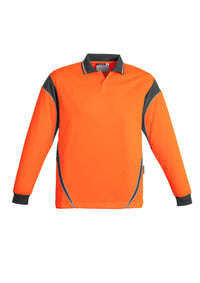 Mens Hi Vis Aztec Long Sleeve Polo