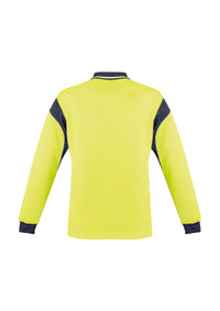 Mens Hi Vis Aztec Long Sleeve Polo