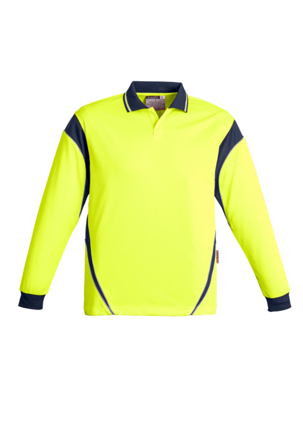 Mens Hi Vis Aztec Long Sleeve Polo