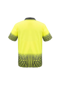 Mens Hi Vis Tracks Short Sleeve Polo