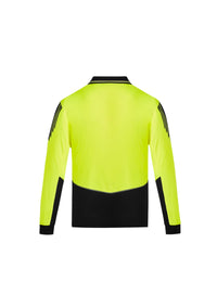 Mens Hi Vis Flux Long Sleeve Polo