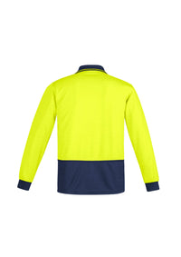 Mens Hi Vis Comfort Back Long Sleeve Polo