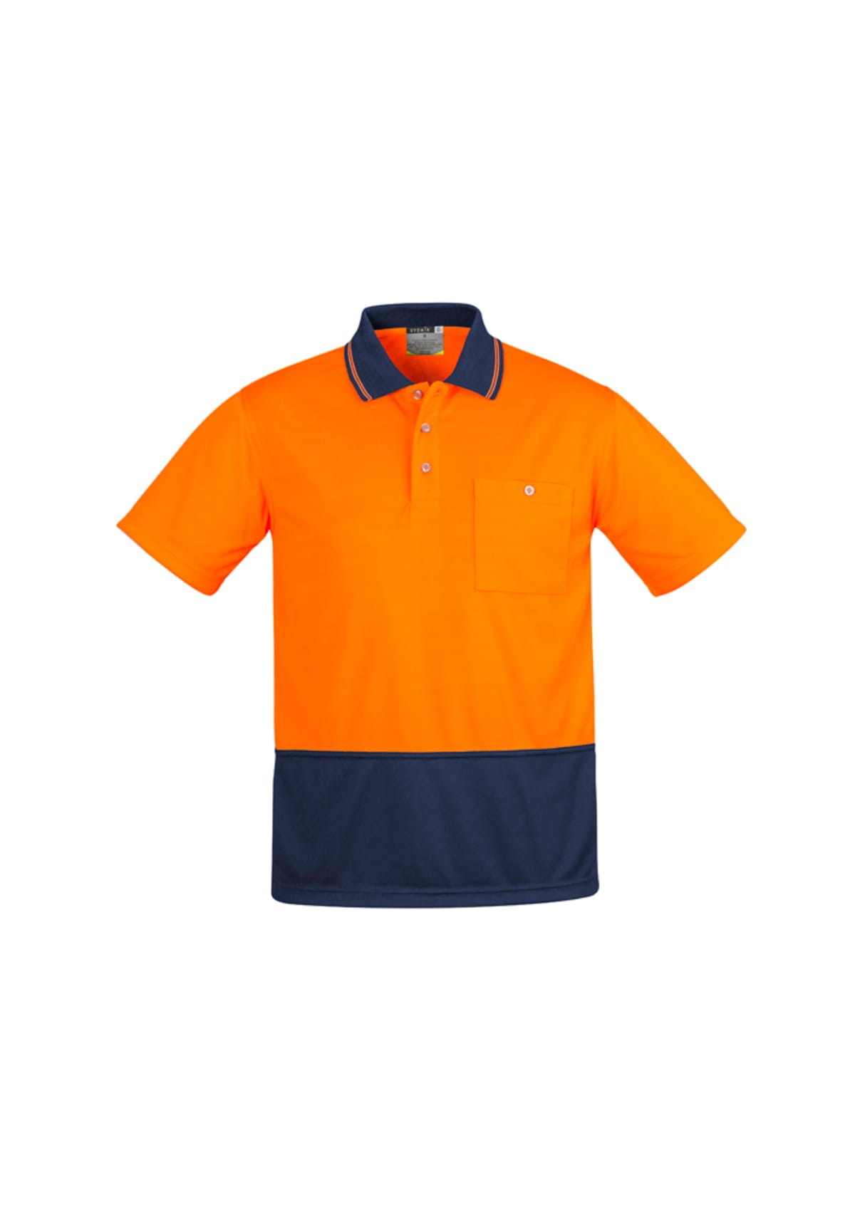 Mens Hi Vis Comfort Back Short Sleeve Polo