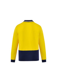 Mens Hi Vis Cotton Long Sleeve Polo