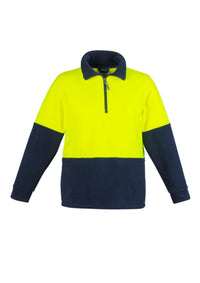 Unisex Hi Vis 1/2 Zip Polar Fleece Pullover