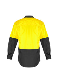 Mens Rugged Cooling Hi Vis Long Sleeve Shirt