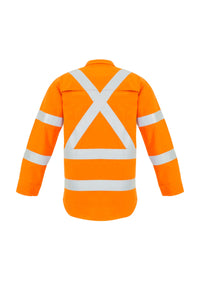 Mens Red Flame Hi Vis X Back Shirt