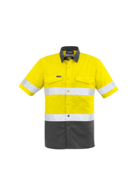 Mens Rugged Cooling Hi Vis Taped Short Sleeve Shirt