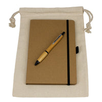 Gift Set - Drawstring Bag + JournalBook + Pen