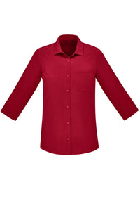 Womens Florence Plain 3/4 Sleeve Shirt