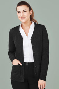 Womens Button Front Knit Cardigan