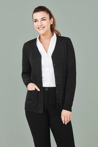 Womens Button Front Knit Cardigan