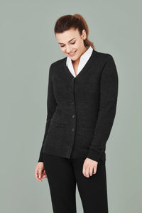 Womens Button Front Knit Cardigan