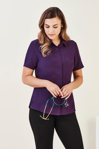 Womens Florence Plain Short Sleeve Shirt