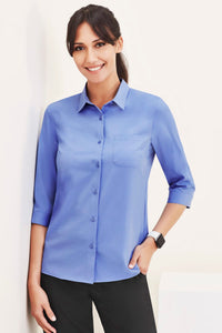 Womens Florence Plain 3/4 Sleeve Shirt