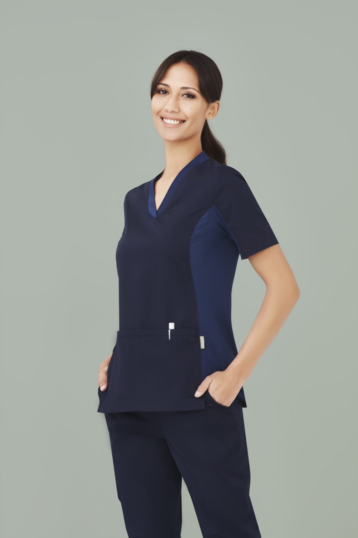 Womens Riley Stretch Scrub Top