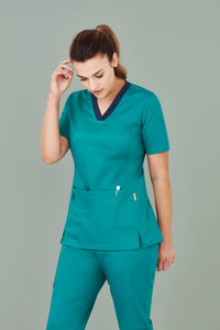 Womens Riley Stretch Scrub Top