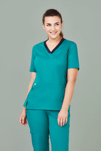 Womens Riley Stretch Scrub Top