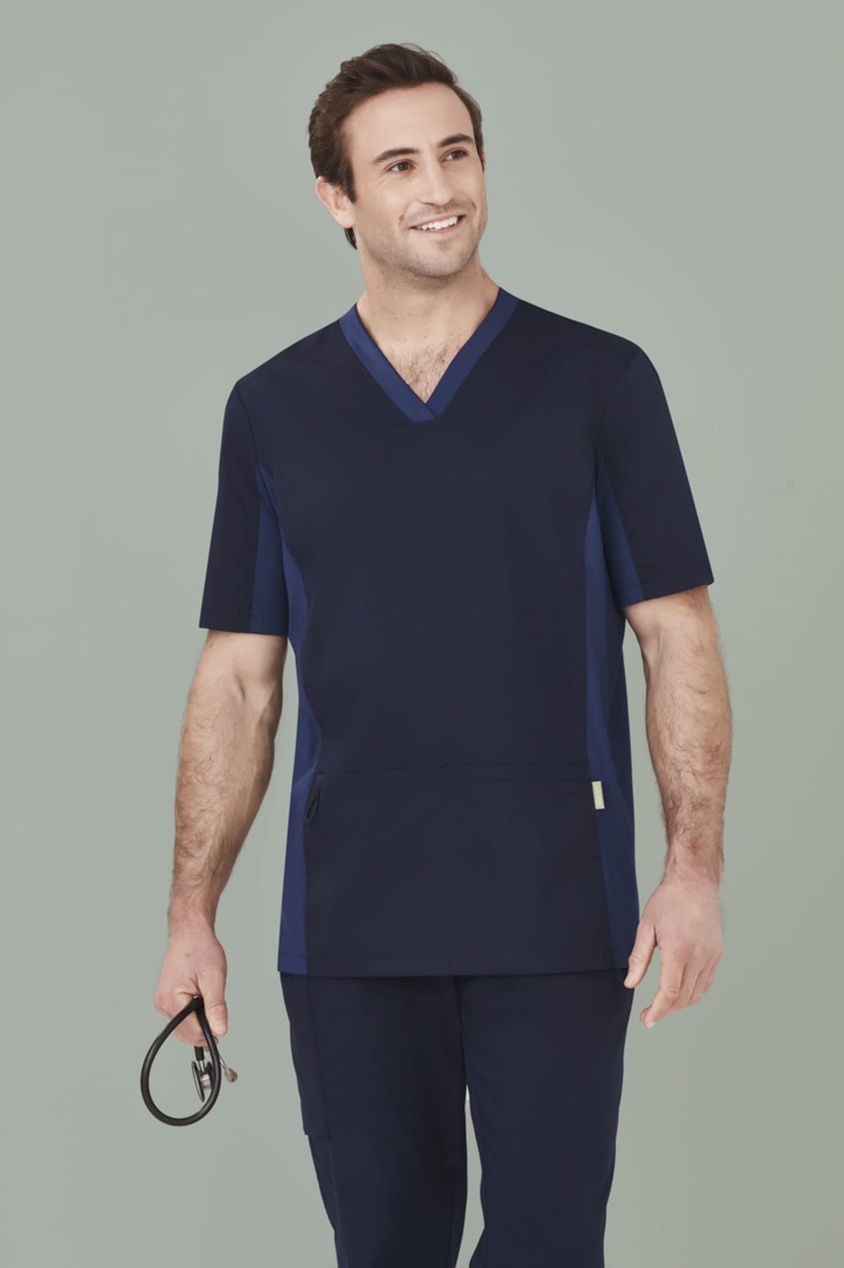 Mens Riley Stretch Scrub Top