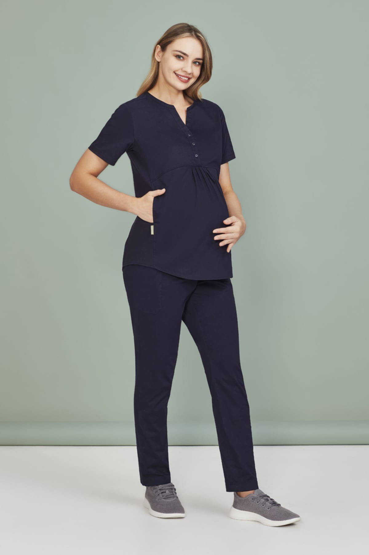 Womens Rose Tunic Scrub Top
