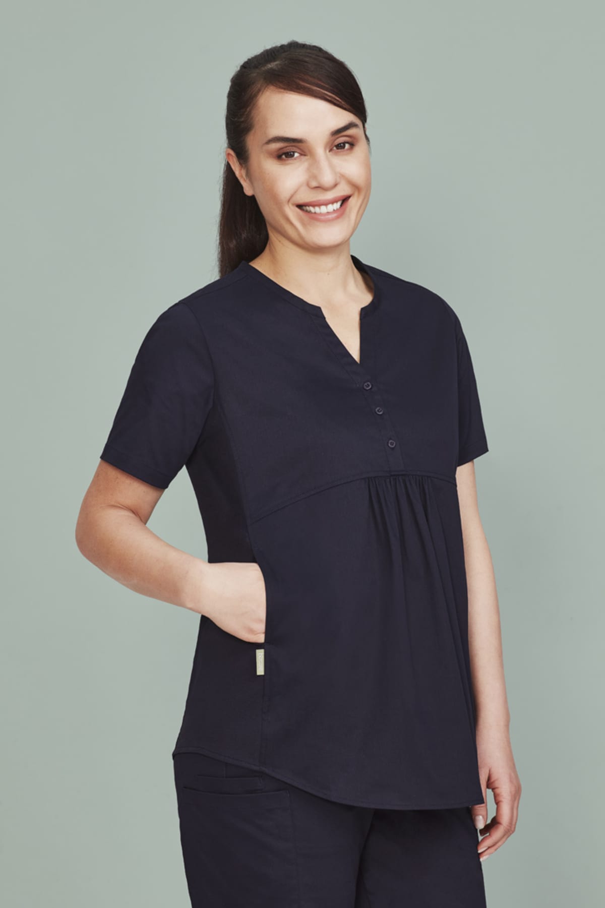 Womens Rose Tunic Scrub Top