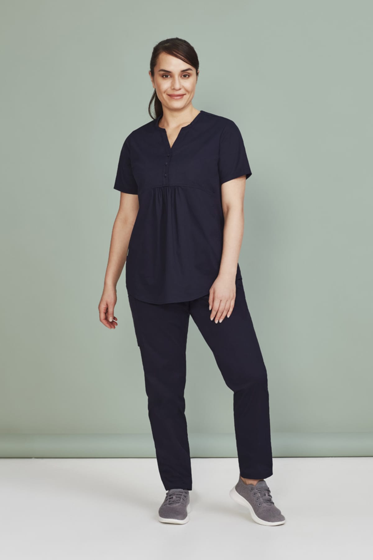 Womens Rose Tunic Scrub Top