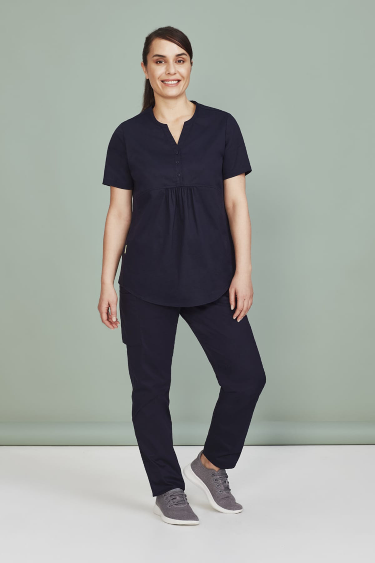 Womens Rose Tunic Scrub Top