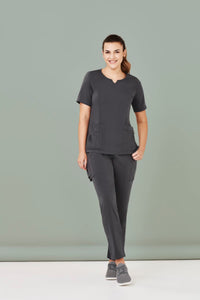 Womens Avery Round Neck Scrub Top