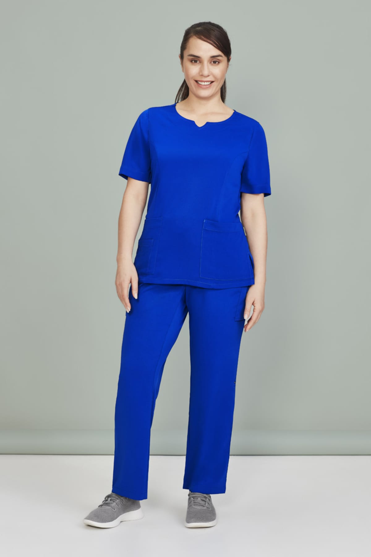 Womens Avery Round Neck Scrub Top