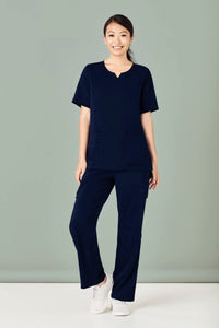 Womens Avery Round Neck Scrub Top